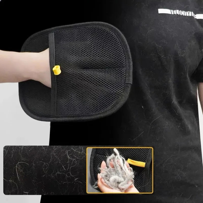Pet Hair Remover Brush Kitten Hair Remover Gloves Deshedding Brush Glove for Dog Cat Double-Sided Fur Hair Cleaning for Carpet