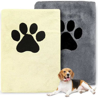 Quick-Drying Pet Towel Absorbent Pet Microfiber Bath Towel for Dogs Cats Soft Lint-Free Fiber Dog Towels Pet Cat Blanket