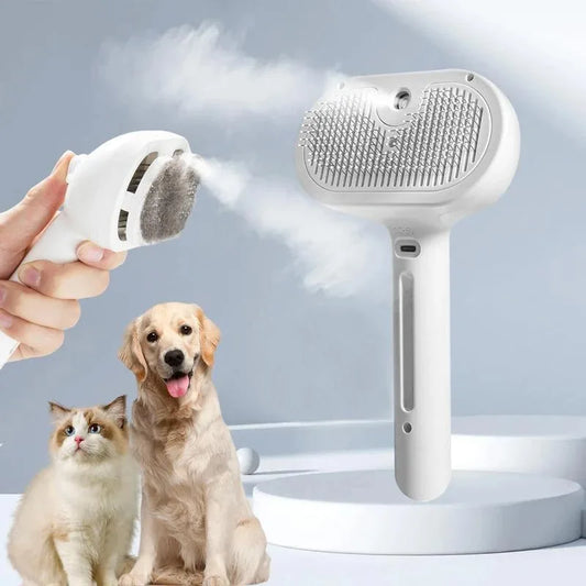 Cat Dog Comb Pet Steam Massage Brush Safe Round Head Soft Teeth Spray Hair Removal Comb for Universal for Cats Dogs Accessories